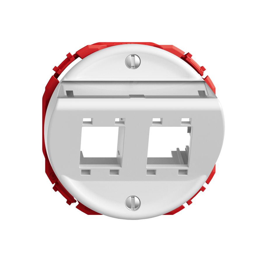 Montageset STANDARDdue SNAPFIX® für freenet Kat.5e/6 Trägerplatte 2× ws