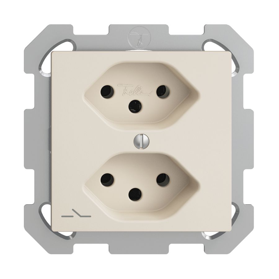 UP-Steckdose EDIZIOdue 2×T13 1×S crema