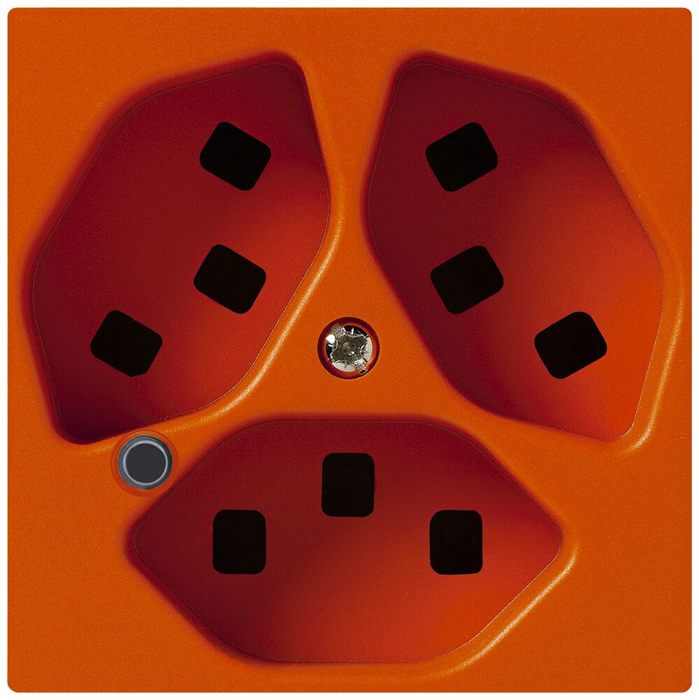 Prise Hager kallysto 3×T23 illuminé A orange