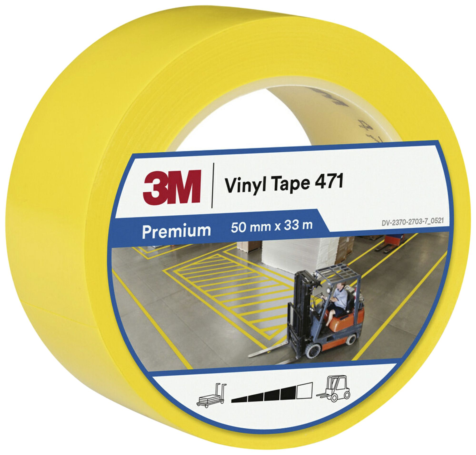 Klebeband 3M 471 50mm×33m×0.14mm gelb