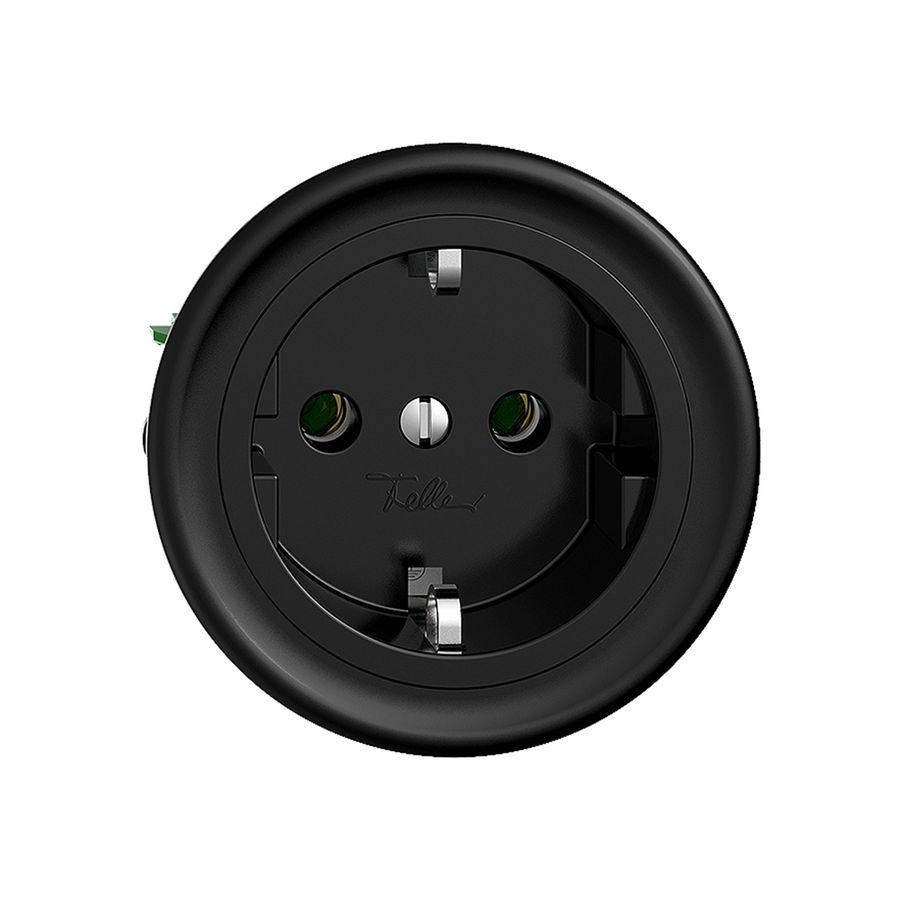 Steckdose Feller STANDARDdue Schuko 16A 230V Ø 60mm schwarz