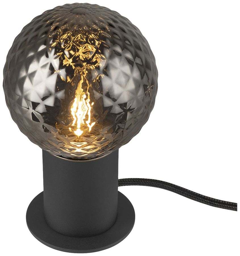 Tischleuchte SLV VARYT E14 1×6W Schalter Ø90×90mm schwarz