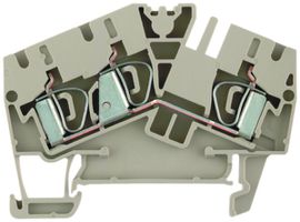 Durchgangs-Reihenklemme Weidmüller ZDU 4-2/3AN Zugfeder 4mm² TS35 beige