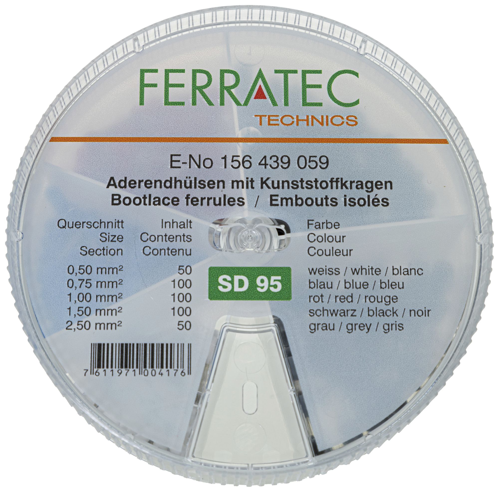 Embouts de câble assortis Ferratec type B isolés SD95