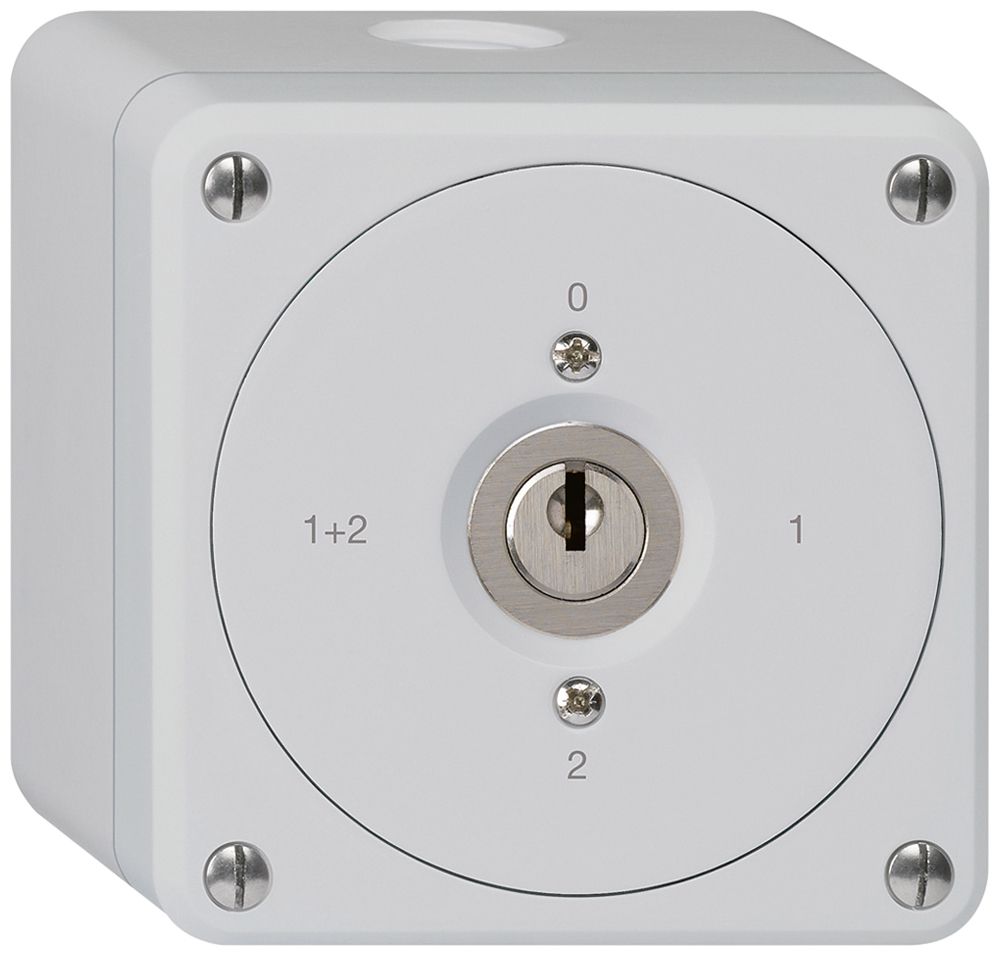 AP-Schlüsselschalter robusto ohne Klappdeckel 1/1P grau