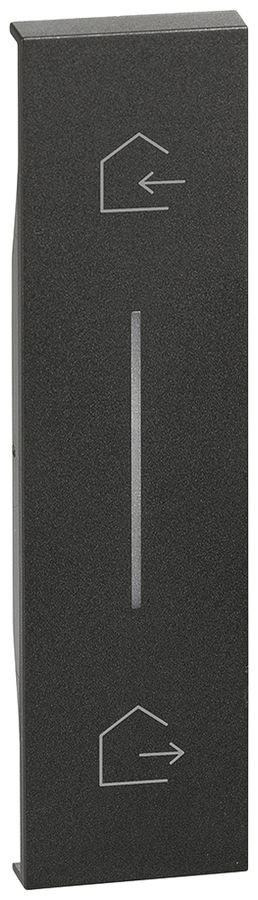 Abdeckung Living Now with Netatmo 1 Modul für Master-Switch Kommen/Gehen schwarz