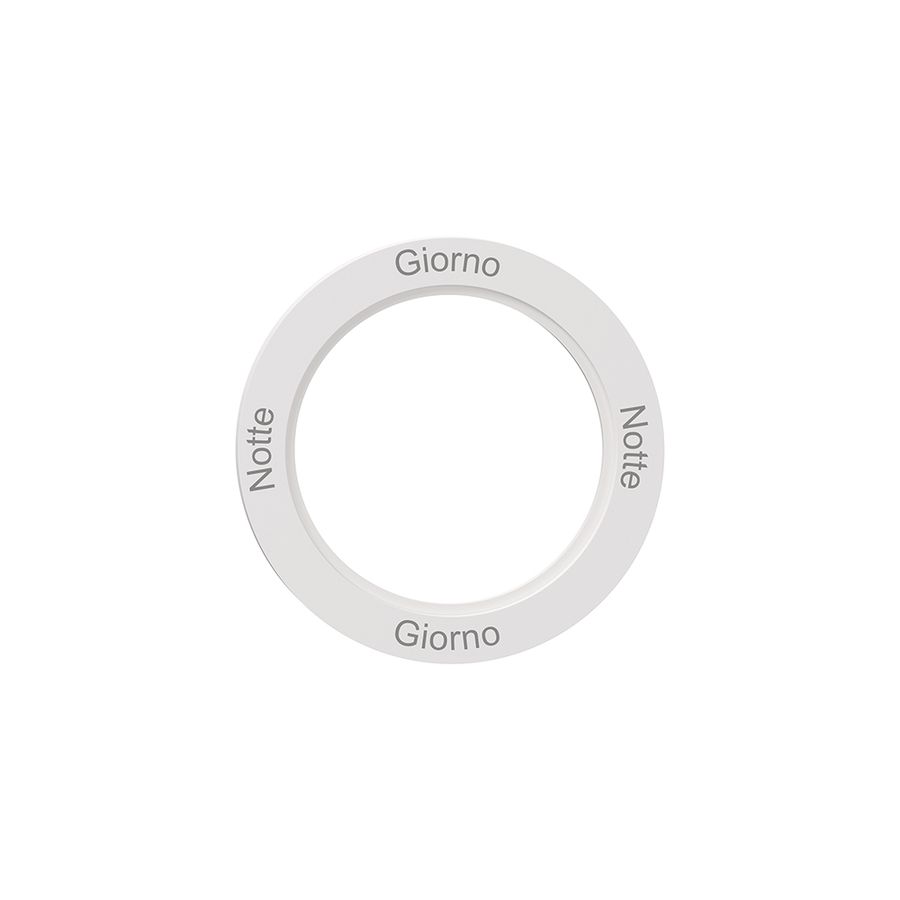 Disque indicateur NEVO, p.interrupteur rotatif, Notte-Giorno-Notte-Giorno, blanc