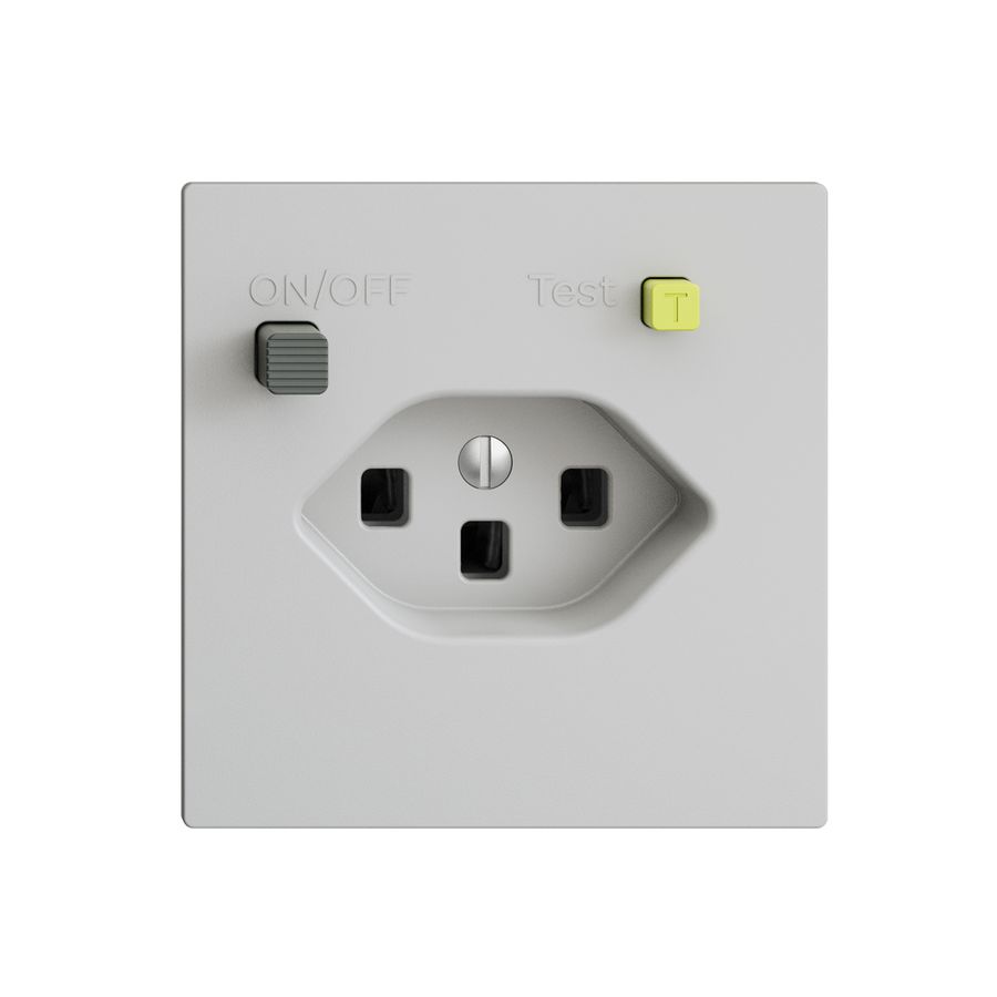 UP-Steckdose EDIZIOdue T23 FI 30mA F, hellgrau