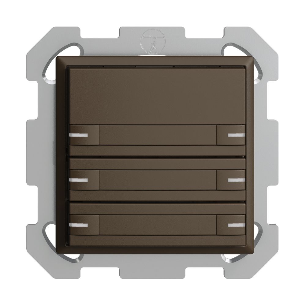 UP-KNX-Taster RGB EDUE, 250mW, m.RGB-LED, m.Papier., 6×Taste, 1×Tastenb., cof