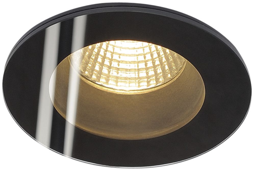 EB-LED-Downlight SLV PATTA-F, 12W 630lm 3000K rund IP65 schwarz