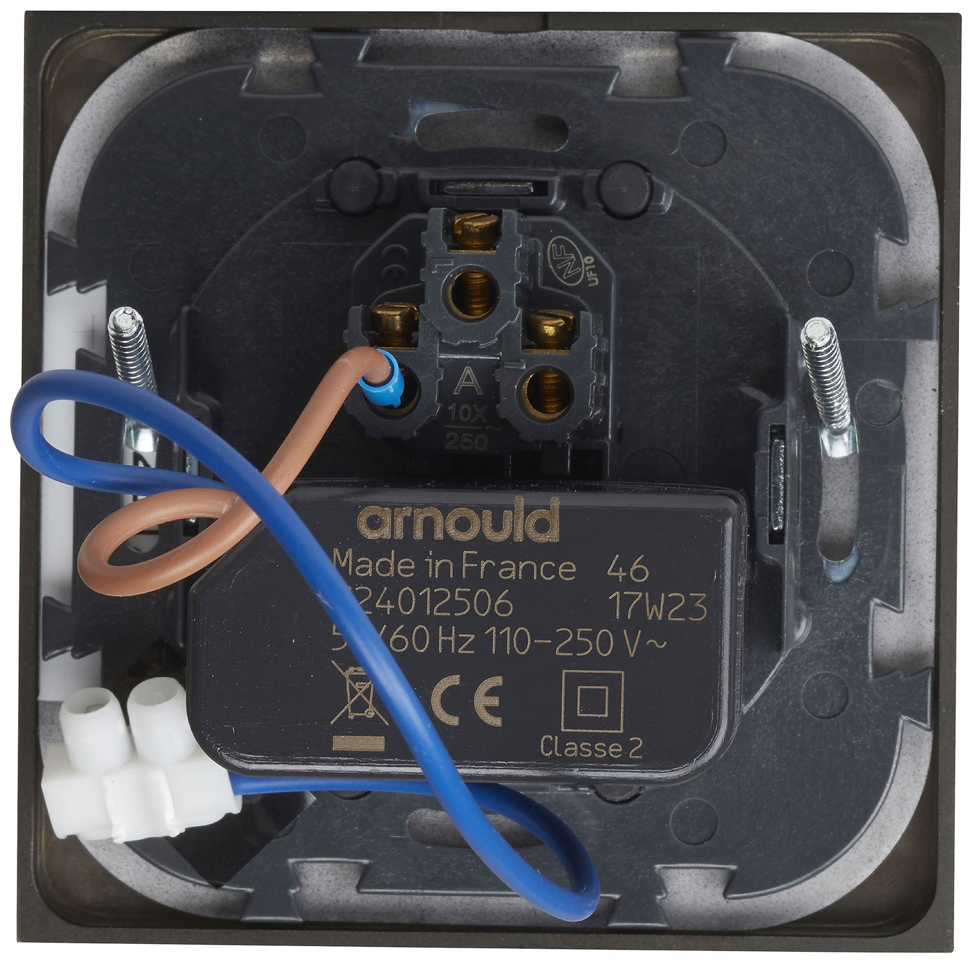 Lampe de lecture LED ENC Arnould 1W 3000K bras orientable+interrupteur 3, noir