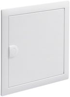 Blendrahmen mit Tür Hager volta 1-reihig 348×356×9mm IP30 reinweiss