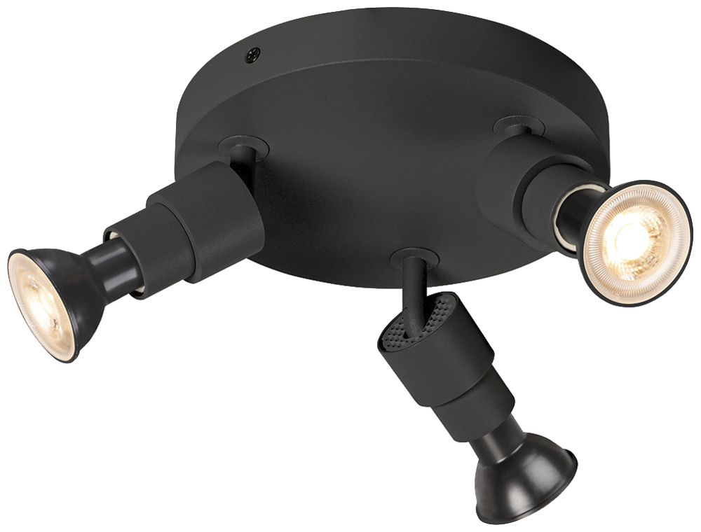 Spot SLV PURI 2.0 Basic CW GU10 3×6W DIM Ø180×71mm schwarz