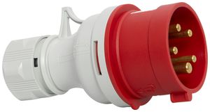 Stecker Brennenstuhl CEE 16A 3L+N+PE 400V 6h rot Ø70×130mm IP44
