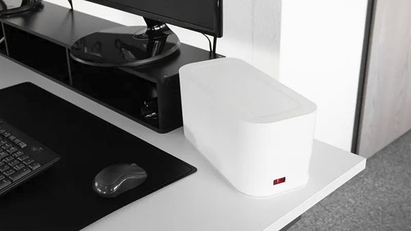 Prise multiple A. Steffen Cable Organizer Box avec interrupteur 5×T13 blanc