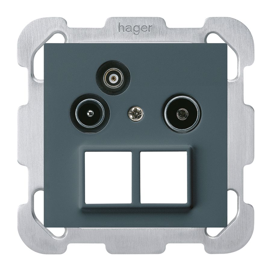 UP-Antennendose R/TV-Daten kallysto HMS B 2GHz 4dB anthrazit