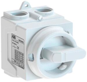 Interrutorre di sicurezza AP ABB, 3P 20A 400V plastica maniglia bianco