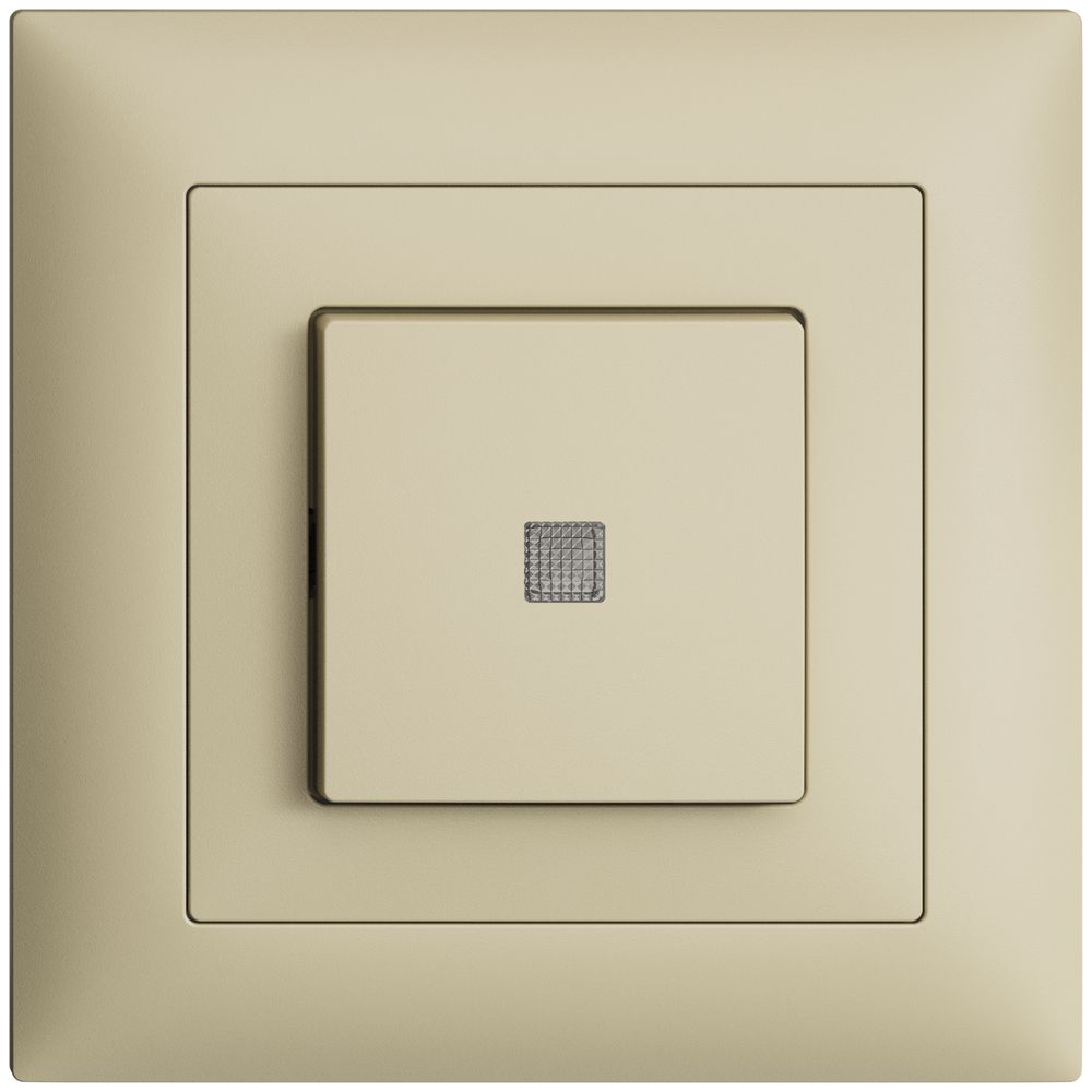 UP-Leuchtdruckschalter EDIZIOdue 3/1L vanille, mit Linse, KS, LED gelb