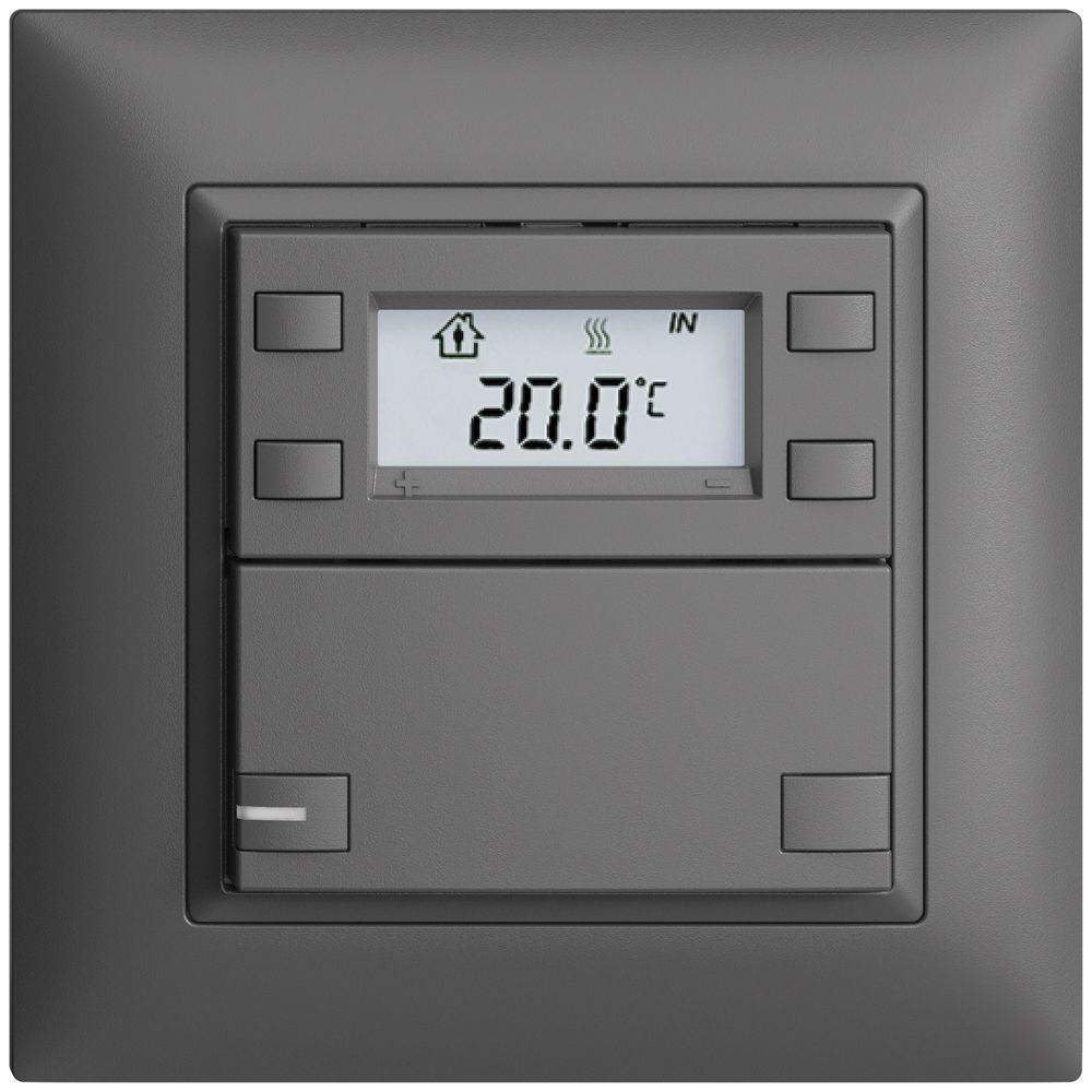 Poussoir RTH ENC KNX 1× EDIZIOdue FMI gris foncé, avec LED RGB