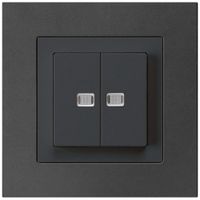UP-Leuchtdruckschalter kallysto.pro 1/3+3/1 mit 2 Linsen schwarz