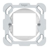 Befestigungsbügel Hager mit Befestigungsplatte weiss
