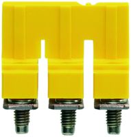 Connexion transversale Weidmüller WQV 6/3 vissé 3L pas 8mm isolé 57A jaune