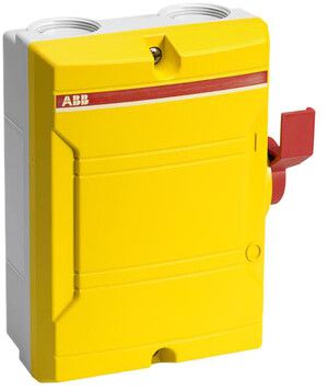 AP-Anlageschalter ABB 4-polig 25 A 400V gelb/rot