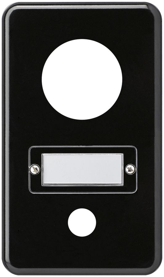 UP-Abdeckplatte basico I-I 1×43+1×16mm schwarz