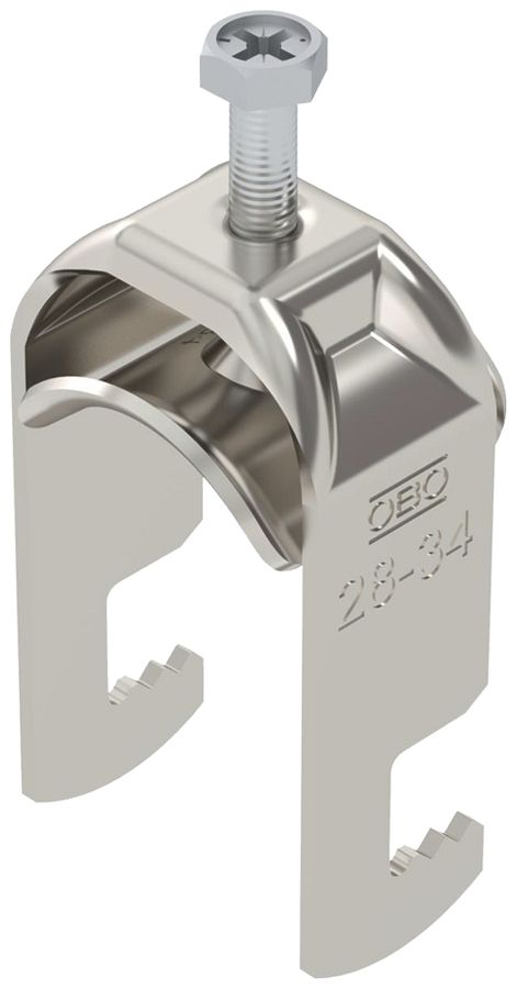 Fixation rapide BET 2056 pied à F métal 28…34mm 1×câble A2 1.4301