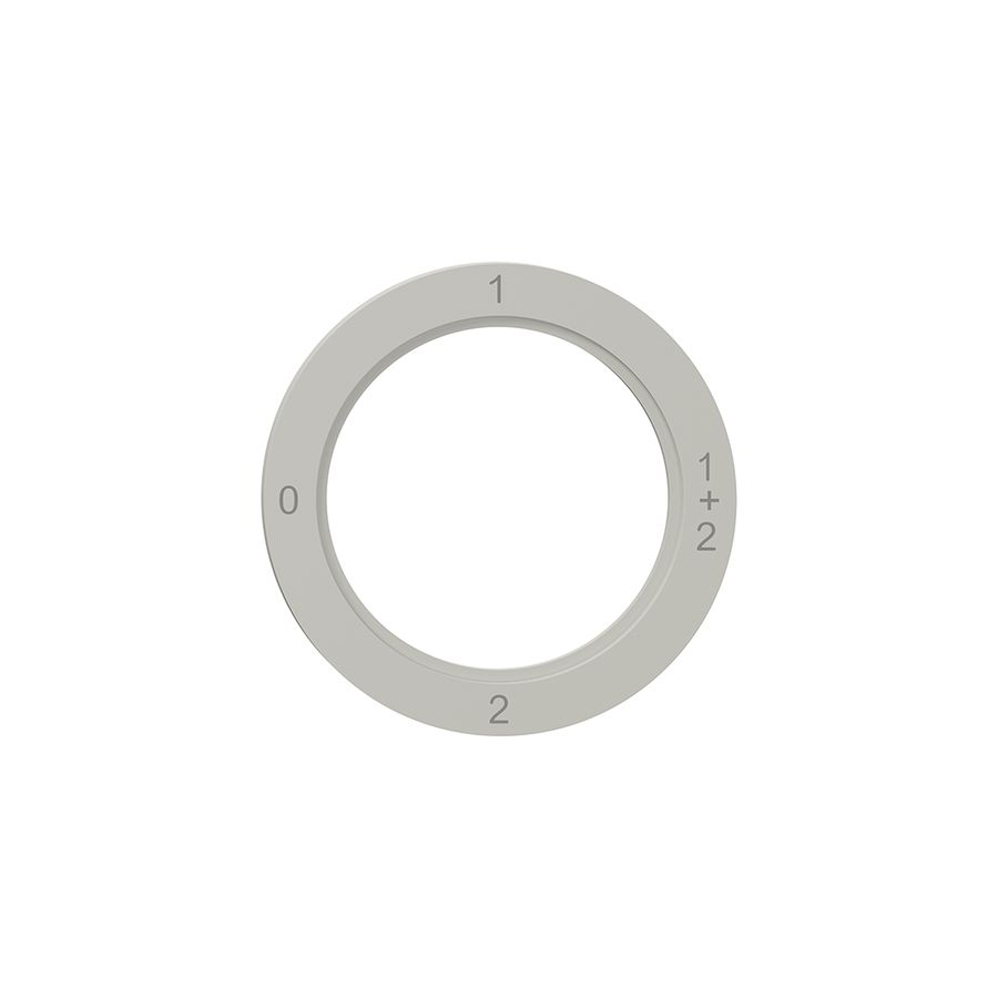 Disque indicateur NEVO, p.interrupteur rotatif, 0-1-1+2-2, gris clair