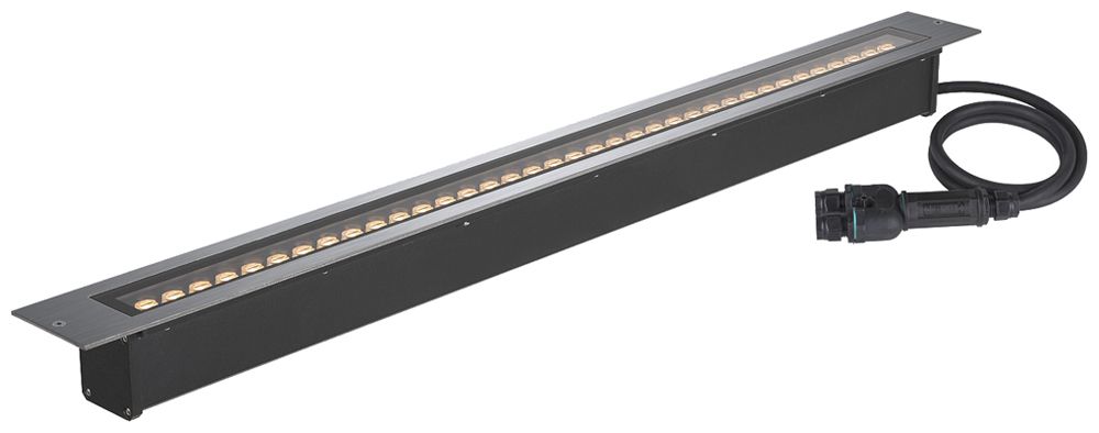 EB-LED-Bodenleuchte SLV DASAR 1200 IP65 34W 4100lm 830 DALI Edelstahl