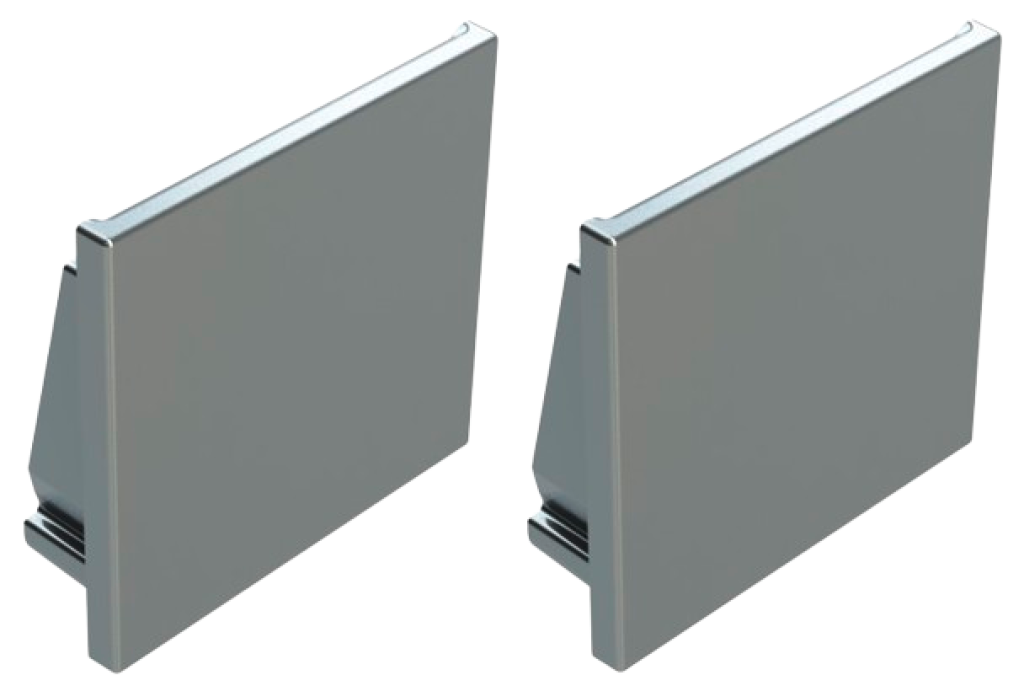 luxKIT Endkappen 20 - 2x silber