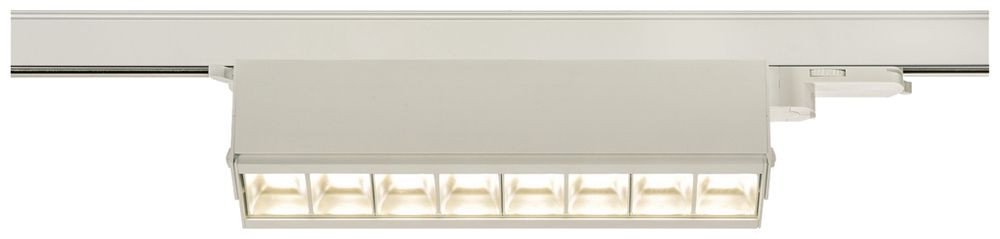 LED-Spot SLV 3~ SIGHT MOVE 26W 2700lm 3000K 75° 410×105×56mm weiss