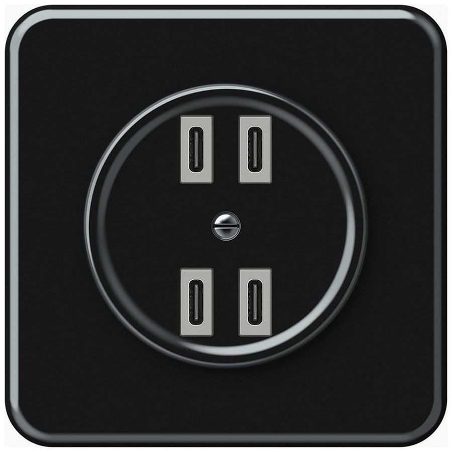 UP-USB-Ladesteckdose origin 4×USB-C 4000mA 5V schwarz