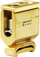 Schutzleiter-Reihenklemme Woertz 120mm² Schraubanschluss 2×1 Hutschiene TH35