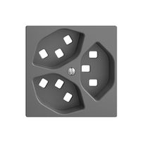 Frontset EDIZIOdue dunkelgrau 60×60mm 3×T23