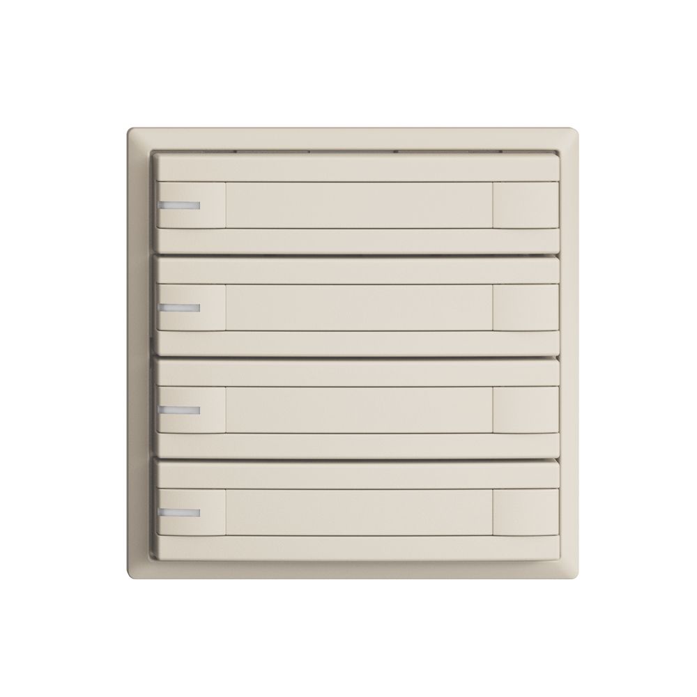 Poussoir KNX RGB EDUE, 250mW, a.LED RGB, papier, 4×poussoir, com.2×touches crema