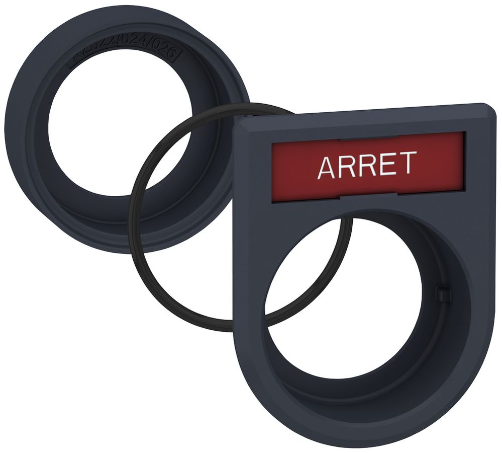 Kit de montage Harmony p.poussoir & lampe témoin plats, plaquette indicatrice 1×