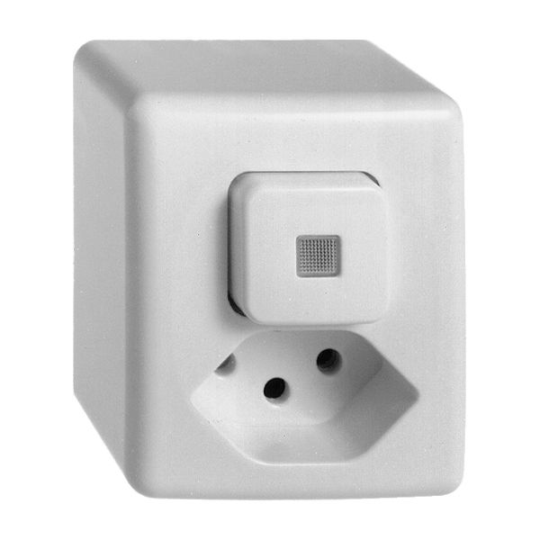 AP-Leuchtkombination 3/1L+T13 weiss KS FH mit Linse, LED gelb