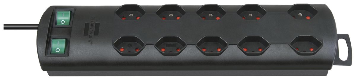 Prise multiple Primera-Line 2×interrupteur 10×T13 90° 2m H05VV-F 3×1mm² no