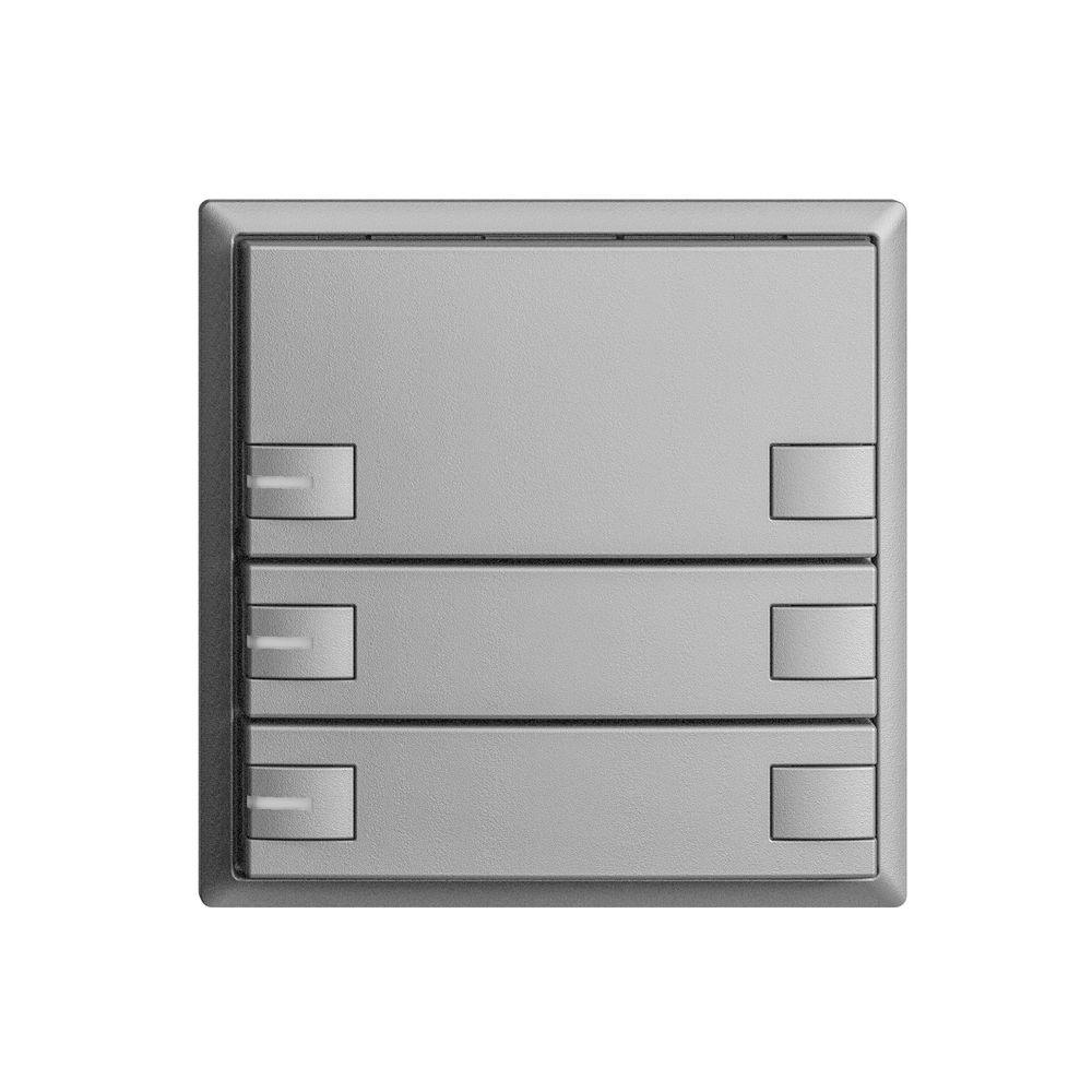 UP-Universaltaster 3×2T Schraubklemme EDIZIOdue silver, mit LED