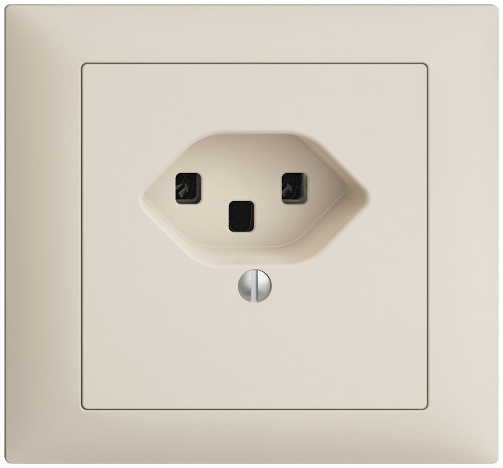 Prise INC EDIZIOdue T23 16A crema, bornes à vis