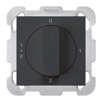 Interruttore rotativo INC kallysto 1/1L nero con manopola