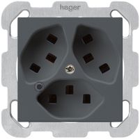 Presa INC Hager kallysto 3×T23 illuminato B antracite