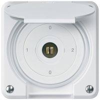 UP-Steckschlüsselschalter robusto IP55 mit Klappdeckel S2/1P weiss Vierkant