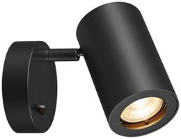 Lampada a muro SLV ENOLA_B, GU10 con interrutore IP20 nero