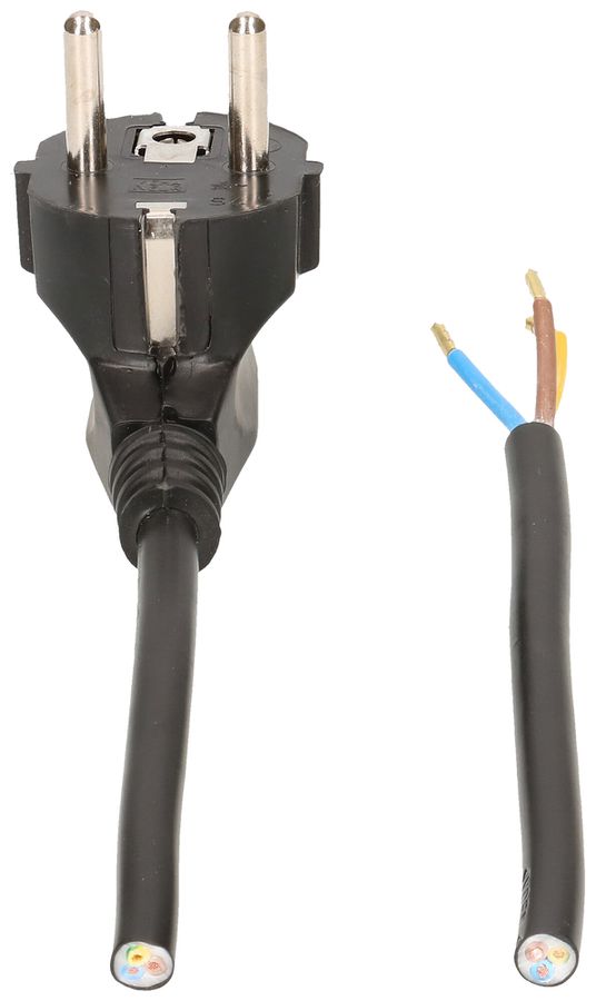 Anschlusskabel MAX HAURI PVC 16A 230V 3×1.5mm² Schuko/Aderendhülse 3m schwarz