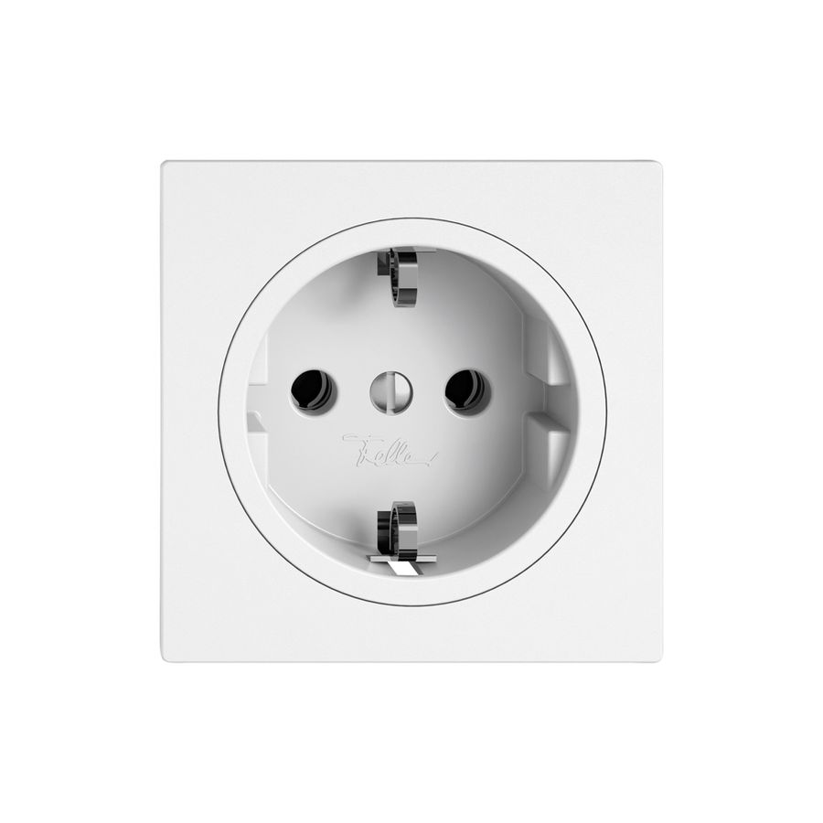 Steckdose EDIZIO.liv SNAPFIX® SCHUKO 16A 230V 60×60mm weiss