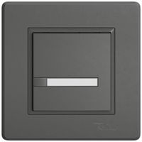 Poussoir universel ENC EDIZIO.liv UNI SNAPFIX® 12…48V s.LED 1× comm.1T étiqu.grf