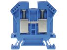 Borne de passage joignable Woertz Ex 6…16mm² 76A 1000V vis 2×1 rail DIN 35mm bl